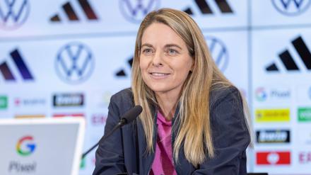 Nia Künzer gab sich bei ihrer Vorstellung am Donnerstag in Frankfurt selbstbewusst.