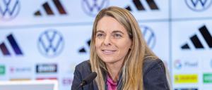 Nia Künzer gab sich bei ihrer Vorstellung am Donnerstag in Frankfurt selbstbewusst.