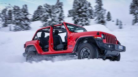 Als Schneemobil ist der Jeep Wrangler prima geeignet, man muss damit aber auch umgehen können.