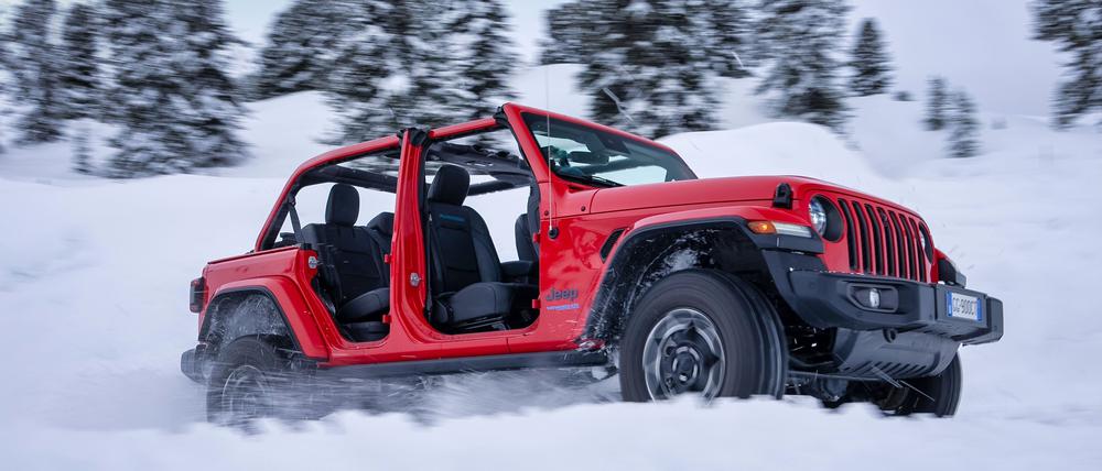 Als Schneemobil ist der Jeep Wrangler prima geeignet, man muss damit aber auch umgehen können.