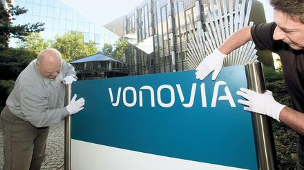 Das neue Firmenschild „Vonovia“