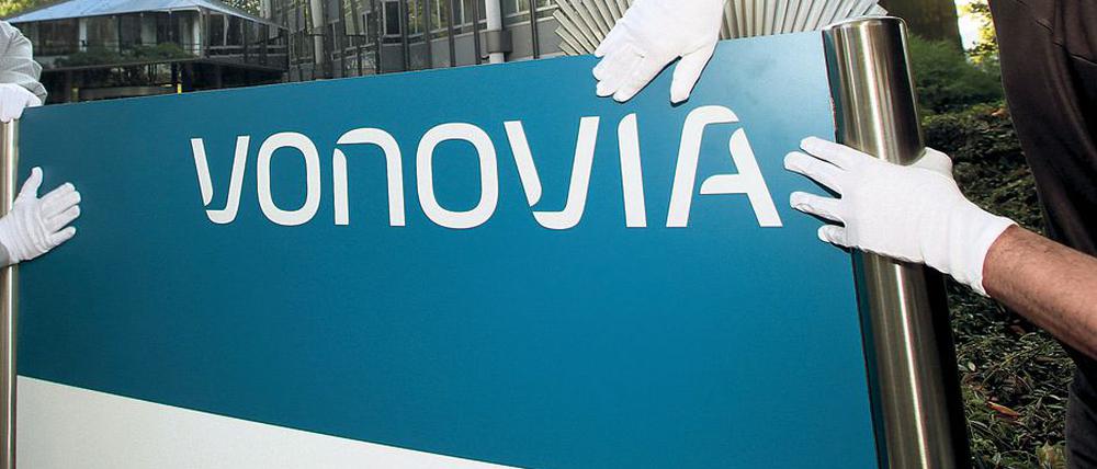Das neue Firmenschild „Vonovia“