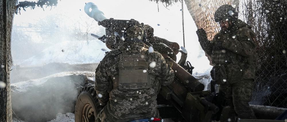 Ein ukrainischer Soldat in der Region Donezk.