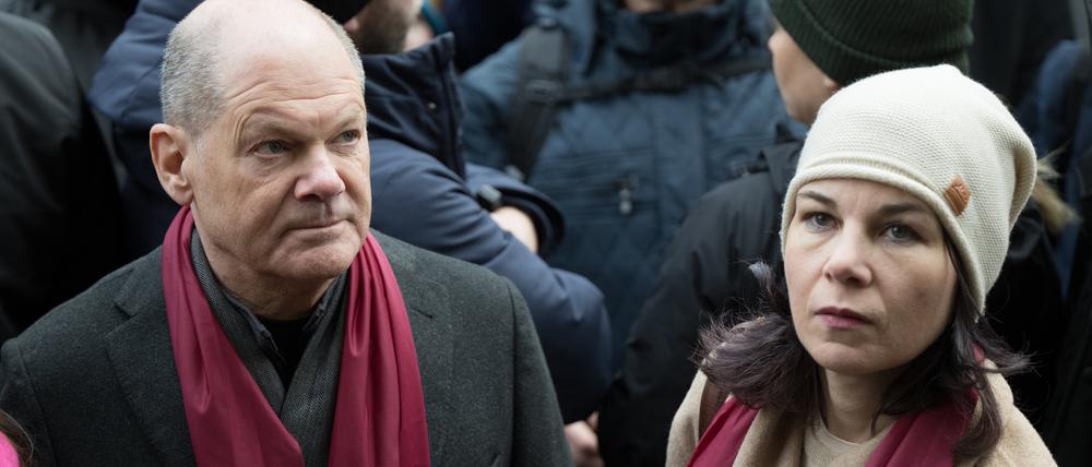 Bundeskanzler Olaf Scholz (SPD) und Bundesaußenministerin Annalena Baerbock (Grüne).