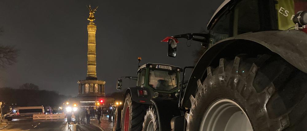 Mit einer Sternfahrt ins Berliner Zentrum wollen die Landwirte demonstrieren.