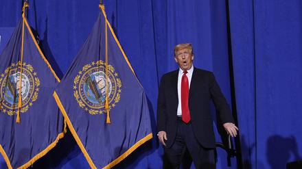 Ex-Präsident Donald Trump bei einer Wahlkampfveranstaltung in Atkinson, New Hamsphire.