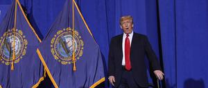 Ex-Präsident Donald Trump bei einer Wahlkampfveranstaltung in Atkinson, New Hamsphire.