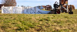 Protest: „Stirbt der Bauer, stirbt das Land“, das ist einer der häufigsten Slogans. 