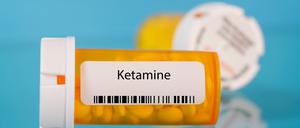Ketamine pill bottle, conceptual image