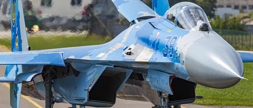Ein ukrainisches Kampfflugzeug.