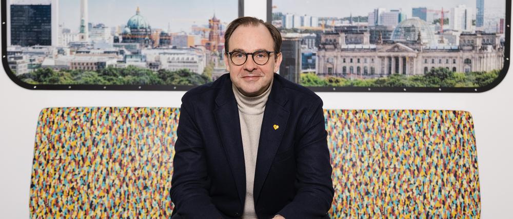 Henrik Falk, neuer Vorstandsvorsitzender der BVG, in der BVG Zentrale, Holzmarktstraße 15, Berlin.