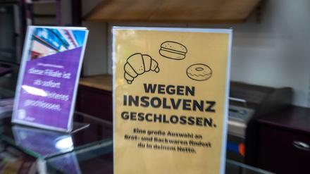 Eine Filiale vom Unternehmen Lila Bäcker ist geschlossen. 