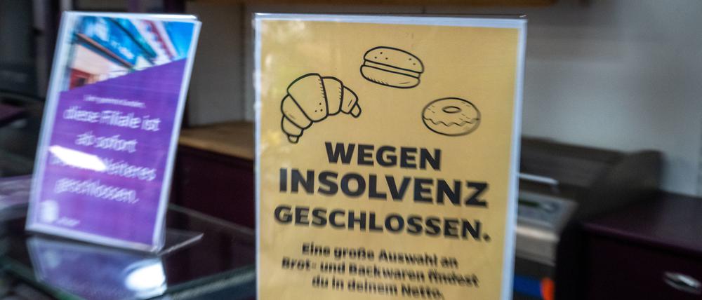 Eine Filiale vom Unternehmen Lila Bäcker ist geschlossen. 