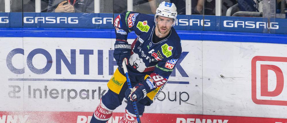 Topscorer der Eisbären. Marcel Noebels in Aktion. Am Sonntag spielen die Berliner gegen Frankfurt (14 Uhr).