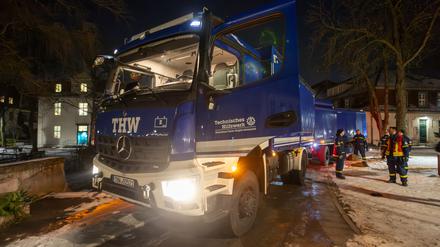Das THW war in der Nacht mit Notstromaggregaten im Einsatz.