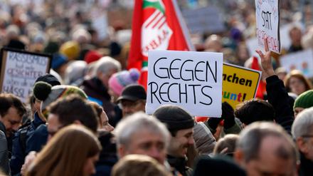 Eine Demonstration gegen rechts am 21. Januar in München.