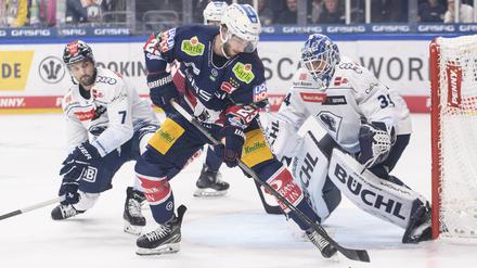 Blaine Byron (hier im Spiel gegen Ingolstadt) steuerte bei seiner Rückkehr eine Vorlage bei.