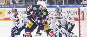 Blaine Byron (hier im Spiel gegen Ingolstadt) steuerte bei seiner Rückkehr eine Vorlage bei.