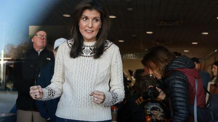 Nikki Haley am 21. Januar in einem Restaurant.