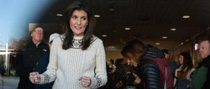 Nikki Haley am 21. Januar in einem Restaurant.