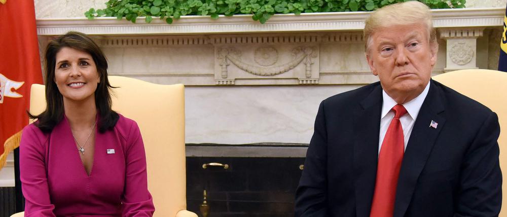 Nikki Haley und Donald Trump 2018, als sie noch seine UN-Botschafterin war.
