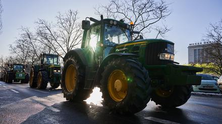 Anlässlich der Grünen Woche findet eine Trecker-Demo der Freien Bauern vor dem Messegelände statt. Weiterhin wird gegen den geplanten Stopp der Agrardiesel-Subvention und für einen Demokratieabbau demonstriert.