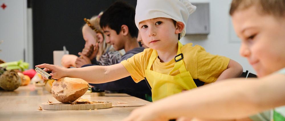Im Kindermuseum unterm Dach lernen, was gesunde Ernährung bedeutet.