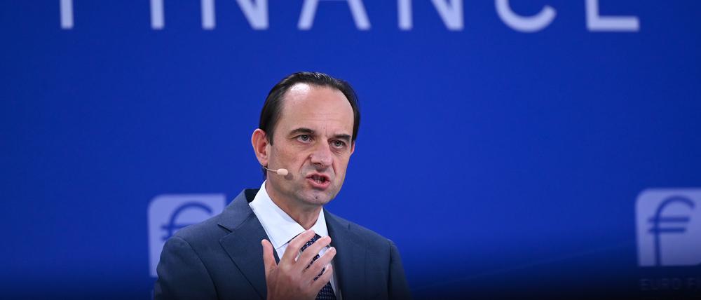 Mark Branson, Präsident der Bundesanstalt für Finanzdienstleistungsaufsicht (Bafin), auf einer Konferenz im November 2024.