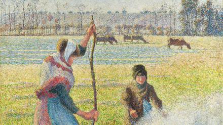 Camille Pissarro, „Raureif, eine junge Bäuerin macht Feuer“ (1888), eines von sechs Pissarro-Werken in der Sammlung des Museums Barberini.