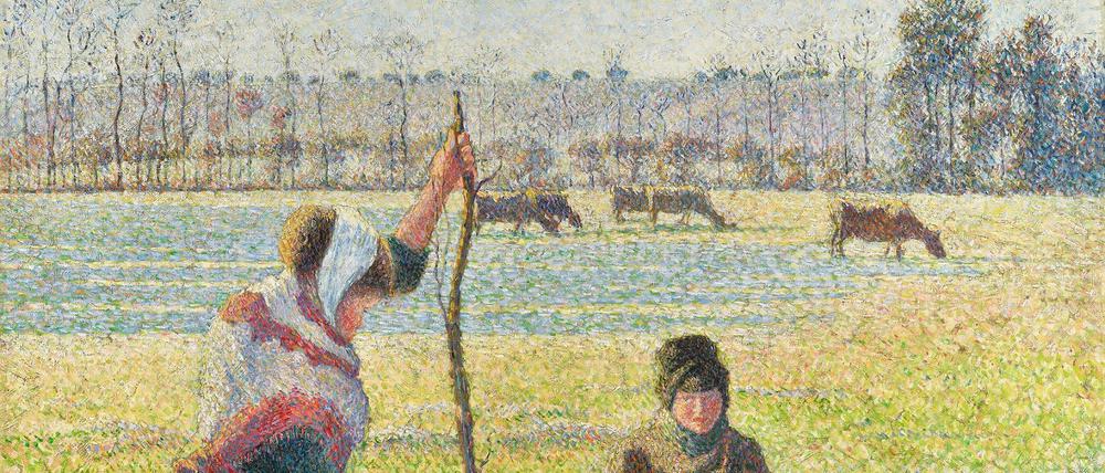Camille Pissarro, „Raureif, eine junge Bäuerin macht Feuer“ (1888), eines von sechs Pissarro-Werken in der Sammlung des Museums Barberini.