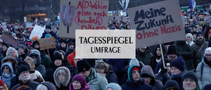 Umfrage Demos gegen Rechtsextremismus