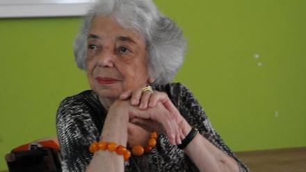 Margot Friedländer in der Löcknitz-Grundschule.