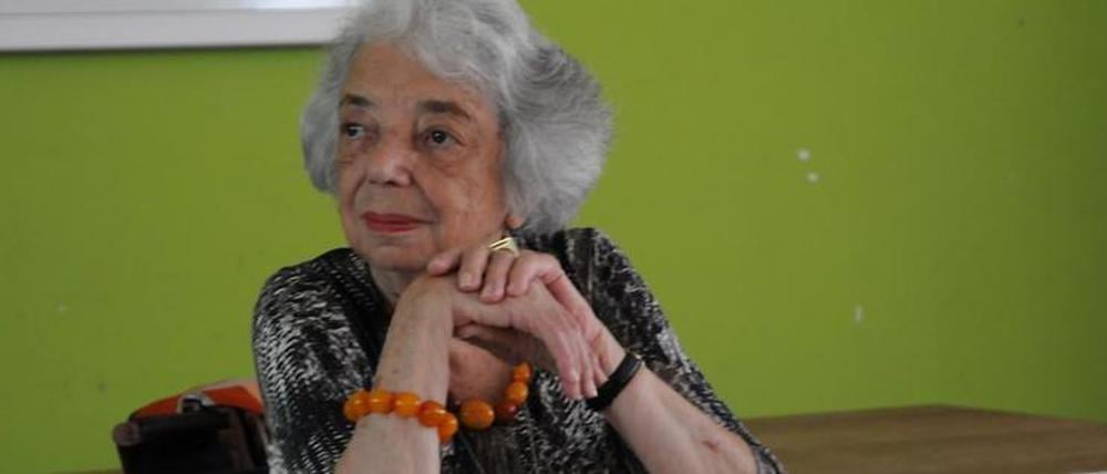 Margot Friedländer in der Löcknitz-Grundschule.