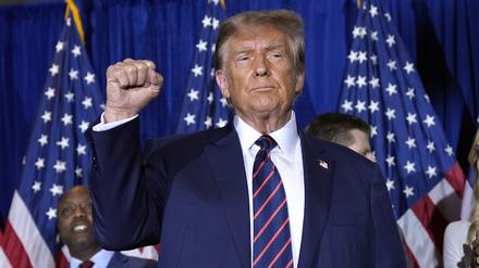 Donald Trump, Bewerber um die Präsidentschaftskandidatur der Republikaner und ehemaliger Präsident der USA