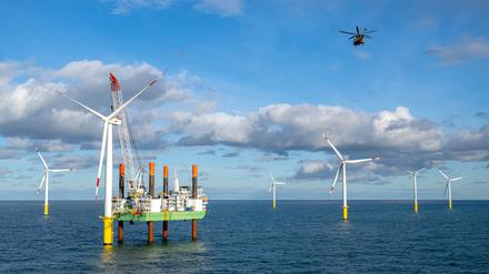 Offshore-Windpark Riffgat, rund 15 Kilometer nördlich der Insel Borkum.
