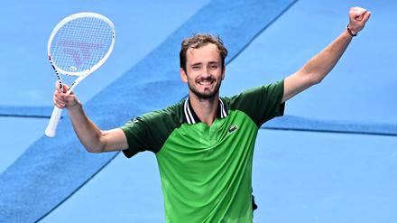 Halbfinale, ich komme. Daniil Medvedev freut sich nicht. 
