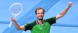 Halbfinale, ich komme. Daniil Medvedev freut sich nicht. 