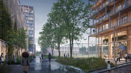 So soll das neue Stadtquartier auf dem ehemaligen Güterbahnhof in Berlin-Köpenick aussehen