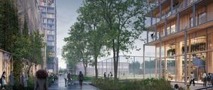 So soll das neue Stadtquartier auf dem ehemaligen Güterbahnhof in Berlin-Köpenick aussehen