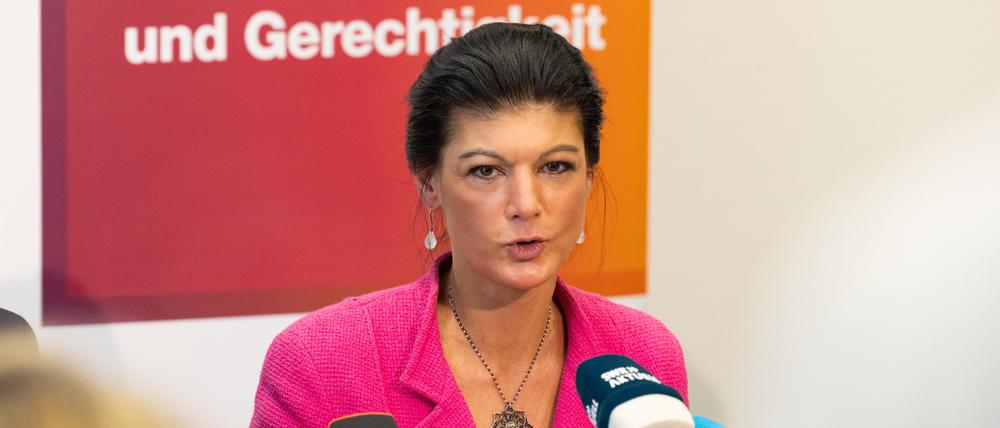 Sahra Wagenknecht, Parteivorsitzende Bündnis Sahra Wagenknecht, am 15.01.2024.