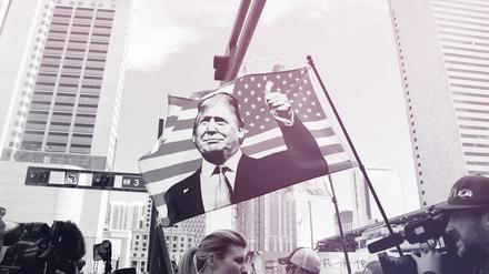 Trump-Anhänger vor dem Bundesgericht in Miami, Florida.