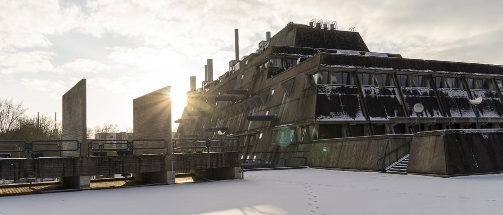 Der Mäusebunker im Schnee in Lichterfelde