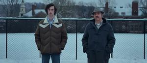 Bilden eine widerwillige Schicksalsgemeinschaft. Angus Tully (Dominic Sessa) und sein Lehrer Paul Hunham (Paul Giamatti).