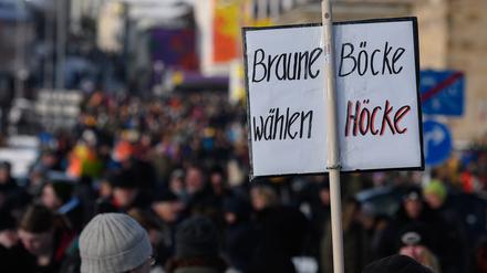 Demo gegen die AfD in Kassel in Hessen.