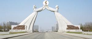 Das wohl abgerissene Denkmal in Nordkorea.