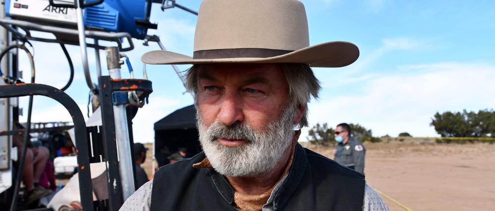 Alec Baldwin am Set des Films „Rust“.