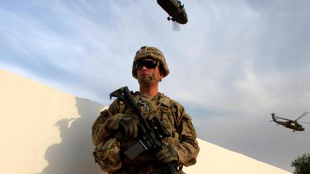 Ein US-Soldat in der Nähe von Mossul im Irak.
