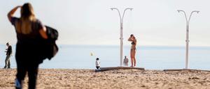 In Valencia herrscht im Januar Strandwetter.