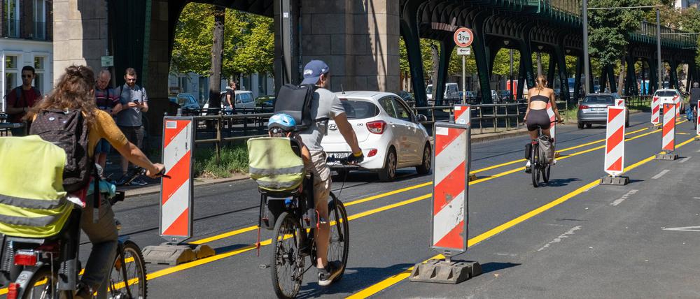 Radweg Schönhauser Allee.