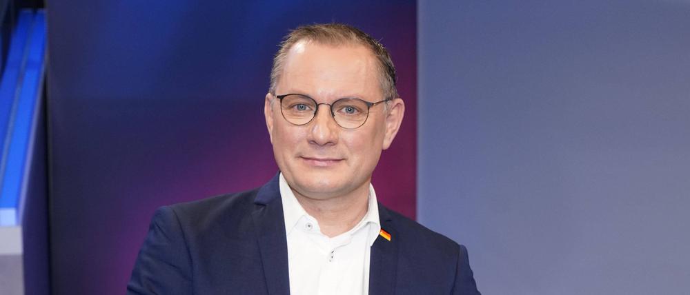 Tino Chrupalla in der ARD-Talkshow maischberger im Studio Berlin Adlershof. Berlin, 23.01.2024 *** Tino Chrupalla on the ARD talk show maischberger in Studio Berlin Adlershof Berlin, 23 01 2024 Foto:xT.xBartillax/xFuturexImagex maischberger2301_4117
